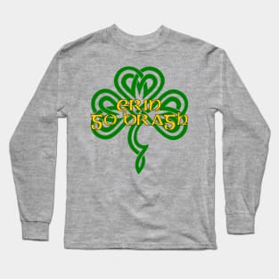 Erin Go Bragh - Knotwork Shamrock Long Sleeve T-Shirt